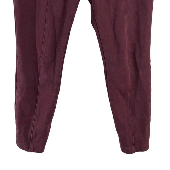 The Gap Maroon Size Zip Leggings Mid Rise Size Medium Cropped Cotton Blend - Picture 7 of 11